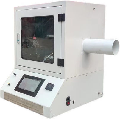 ISO 340 / AS1334.10 ห้องทดสอบการเผาไหม้ตั้งด้วยสายพานขนส่ง 20 ซม. หลอดระบายอากาศยาว 10 ซม.