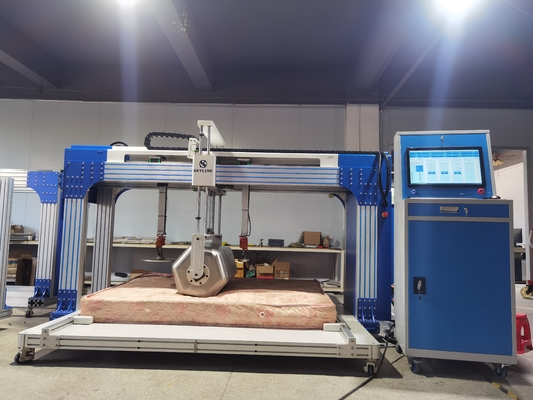เครื่องทดสอบหมอนม้วนทรงหกเหลี่ยม ASTM ความเร็วการทดสอบ 10 ∼ 20 ครั้ง/นาที และความเร็วการบิด 500 มม