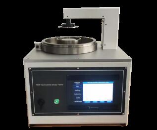 ซื้อ EN 1149-3 เสื้อผ้าป้องกัน เครื่องทดสอบการพังของไฟฟ้าอิเล็กทรอสตติก พร้อมจอสัมผัสสีความละเอียดสูง โมดูลการออกแรงสูง และเซ็นเซอร์การตรวจจับไฟฟ้าอิเล็กทรอสตติกความแม่นยําสูง การผลิตออนไลน์