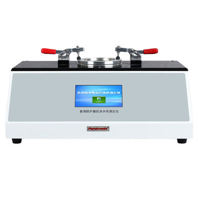 ซื้อ 100CM2 8CM2 เครื่องทดสอบการซึมผ่านของน้ำสำหรับชุดป้องกันทางการแพทย์ SKYLINE การผลิตออนไลน์