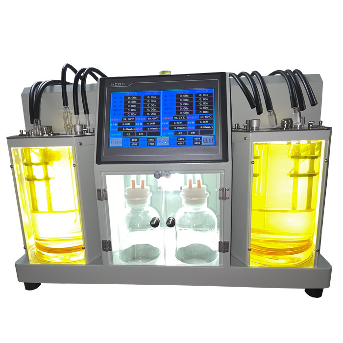 ASTM D445 2 ห้องน้ํา อุปกรณ์ทดสอบ viscosity Lab อัตโนมัติ Kinematic Viscosity Tester อัตโนมัติ viscosity Analyzer