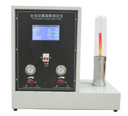 ASTM D 2863 ประเภทจอสัมผัส เครื่องทดสอบอัตโนมัติจํากัดอัตราแสดงผลออกซิเจน สําหรับเครื่องทดสอบเผายางพลาสติก
